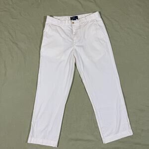 Polo Ralph Lauren Cotton Classic Chino Pants Straight Fit White Preppy 34x32
